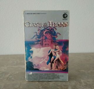 Clash Of The Titans Vhs (1981) Big Box Mgm Cbs Video Harry Hamlin - Rare Vtg Oop