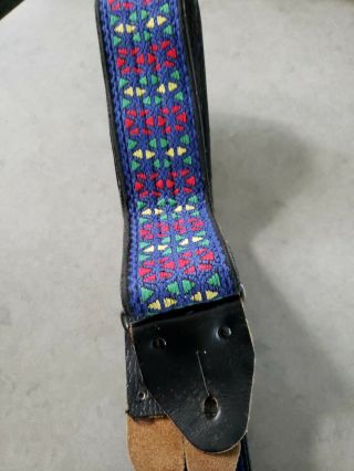 Rare Ace Hippie Strap Blue Stained Glass Stratocaster Amacord Logo Case Candy