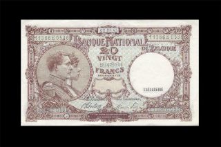 8.  3.  1945 Belgium 20 Francs French France Rare ( (aunc))