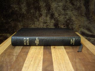 Rare 1989 Black Calfskin Leather NIV (1984) Bible [ Hodder & Stoughton 3