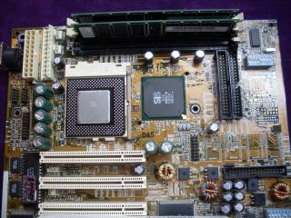 RARE ASUS ME - 99B Socket 370 AT Motherboard with CPU Celeron 433MHz and 256Mb RAM 2
