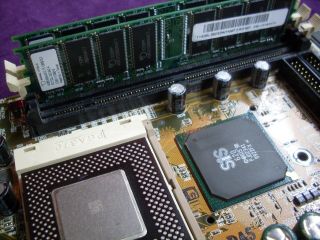 RARE ASUS ME - 99B Socket 370 AT Motherboard with CPU Celeron 433MHz and 256Mb RAM 4