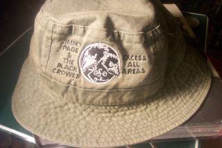 Very Rare Black Crowes W/ Jimmy Page Fishing Hat,  Only Given To Crew Members Sm