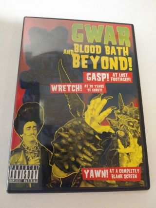 Gwar Blood Bath And Beyond Dvd 2006 Lost Rock Metal Footage Oop Rare Like