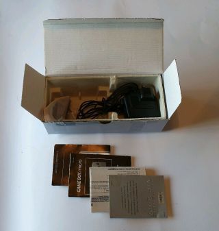 Vintage Nintendo Game Boy Micro Empty Box/shipper/manuals/charger Rare 2005