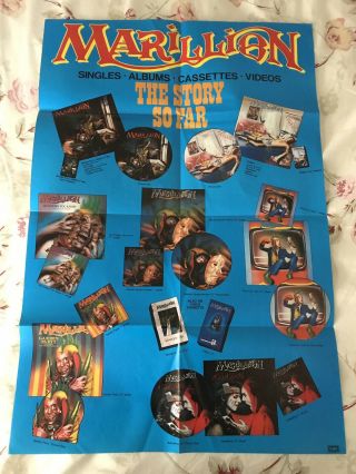 Marillion The Story So Far Rare Emi A2 Promo Poster Fish Genesis Pink Floyd Yes