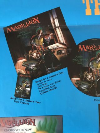 Marillion The Story So Far Rare EMI A2 Promo Poster Fish Genesis Pink Floyd Yes 3