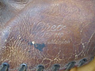 Vintage VAREO Baseball Mitt Glove MODEL 110 RARE AND EARLY MADE IN MEXICO GLOVE 2