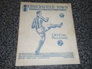 Huddersfield Town V Derby County 1937/8 April 19th Mega Rare Pre - War