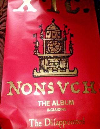 Xtc Nonsuch - Red & Gold Giant Rare Promo Poster 58 " X40 " 1992 Geffen Records Usa