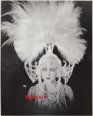 Alla Nazimova Older Restrike Photo 1923 " Salome " Headdress Portrait Rare