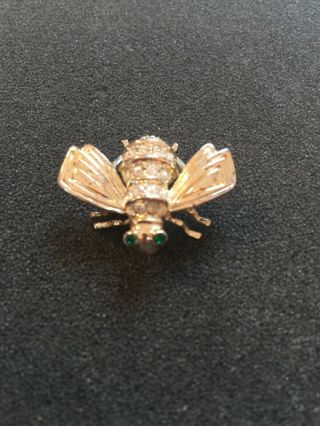 Joan Rivers Sterling Silver Limited Edition Rare Bee Pin With Crystals