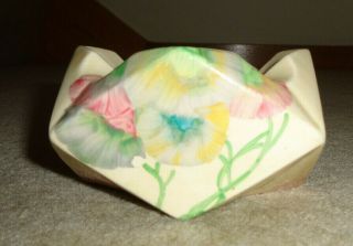 Ultra Rare Clarice Cliff Pink Pearls Rhodanthe Art Deco Ashtray Signed