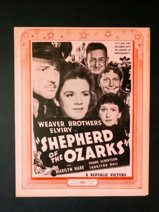 Rare Shepherd Of The Ozarks Victor Cornelius Theater Window Card