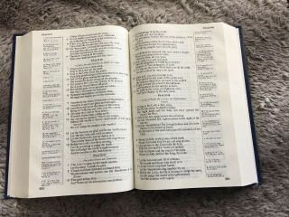 RARE NASB Side Column Reference Bible Blue Hardback 1996 USA Printing 4