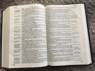 RARE NASB Side Column Reference Bible Blue Hardback 1996 USA Printing 7