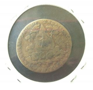 1862 Mexico (Zacatecas) VERY RARE Brass Coin 3