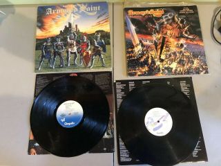 Armored Saint Raising Fear Signed & March Of The Saint - 2 Lps Records Rare