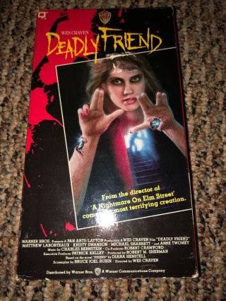 Deadly Friend Vhs 1987 Horror Wes Craven Cult Classic Rare