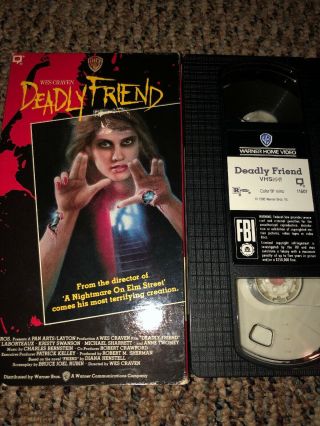 Deadly Friend VHS 1987 Horror Wes Craven Cult Classic Rare 4