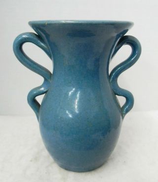 Ex Rare Jb Cole Nc Pottery " Candy Ribbon " Handle Vase,  Philmore Graves,  1930 