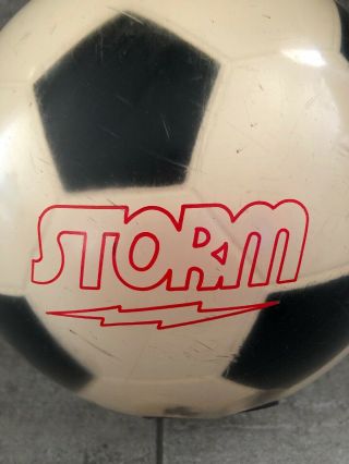 Storm Soccer Ball Bowling Ball 15 lb Sports Series Clear Drilled - Rare 2