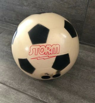 Storm Soccer Ball Bowling Ball 15 lb Sports Series Clear Drilled - Rare 6