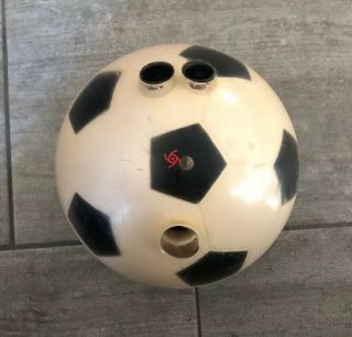 Storm Soccer Ball Bowling Ball 15 lb Sports Series Clear Drilled - Rare 8