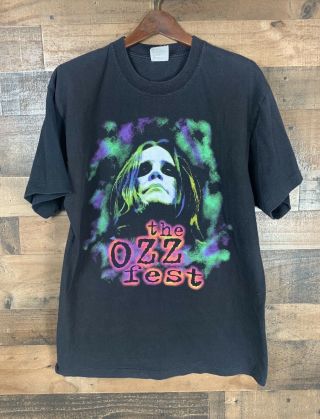 Ozzy Osbourne Vintage 1997 The Ozz Fest Tour Black T - Shirt Size Xl Rare