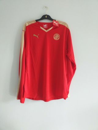 Reading Fc Rare Puma Red Gold Away Football Shirt Size X Large