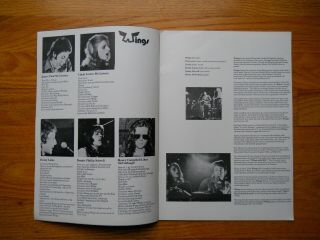 Paul McCartney WINGS OVER EUROPE vintage 1972 Concert program promo RARE 4