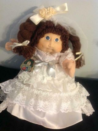 Rare Cabbage Patch Kids Bride & Groom Dolls CPK Wedding Couple Set Tsukuda Japan 7