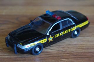 Rare Greenlight 2008 Ford Crown Victoria Wayne County Sheriff,  Oh 1/64 Loose