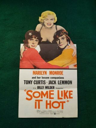 Marilyn Munroe Some Like It Hot - Mini Cutout Movie Rare Australian Poster