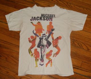 Vintage Rare 90s Michael Jackson Smooth Criminal Shadow Color White S T - Shirt