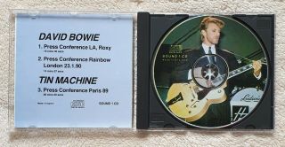 RARE DAVID BOWIE / TIN MACHINE PRESS CONFERENCES - CD AND PHOTOGRAPHS - BOXED 4