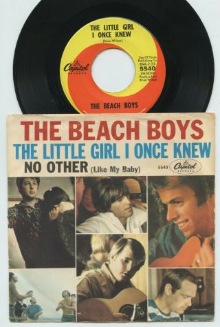 Rare Rock&roll 45 & Pic Sleeve - The Beach Boys - The Little Girl I Once Knew