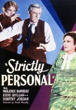 Strictly Personal Rare Classic Pre Code Dvd 1933