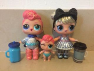 Lol Surprise Dolls 2016 (ultra Rare) Stardust & Lil Stardust,  Pre - Owned