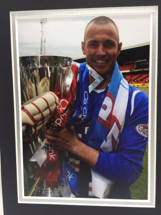 RARE Kenny Miller Glasgow Rangers Signed Photo Display,  AUTOGRAPH SPL 2