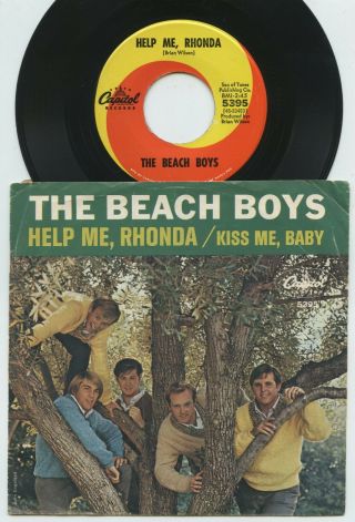 Rare Rock&roll 45 & Pic Sleeve - The Beach Boys - Help Me,  Rhonda - Capitol