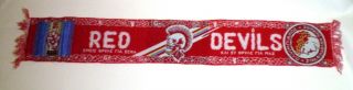 Vtg Extra Rare Collectible Scarf Greece - Olympiakos F.  C.  1925 Red Devils Club.