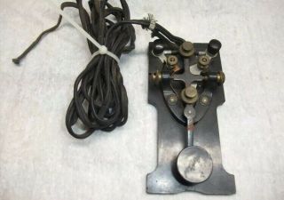 Vintage Rare J37 Telegraph Key Desktop I Base Shape Military Morse Code Ww2 Wwii