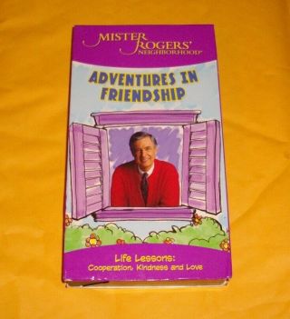 Rare Mr.  Rogers Neighborhood Adventures In Friendship 2005 Vhs Tape Oop Video