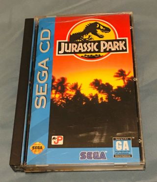 Jurassic Park Sega Cd Video Game Rare Sega Genesis Cd 1993 Jurassic Park Game