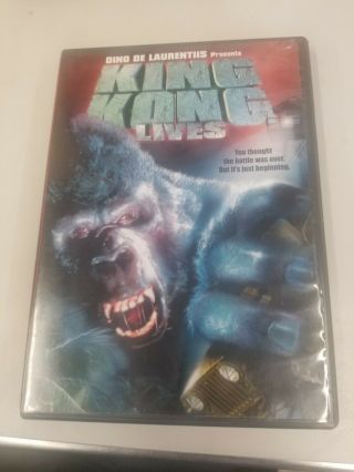 King Kong Lives (dvd,  Widescreen) Dino De Laurentiis,  Linda Hamilton,  Oop,  Rare