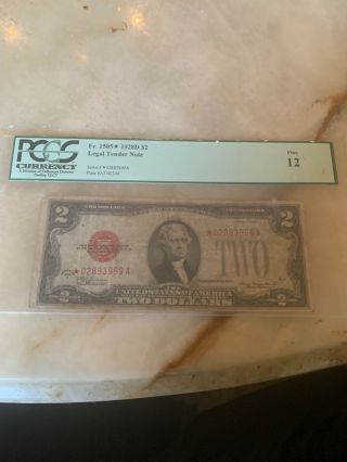 Very Rare Graded 1928 D Star 2$ Red Seal 5 Days Nr - Lovely And Rare