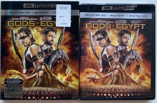 Gods Of Egypt 4k Ultra Hd Blu Ray 2 Disc Set,  Rare Oop Slipcover Sleeve Buy It