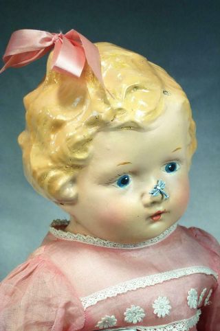 Rare Metropolitan Composition Bow Loop Butterfly Girl From Ohio Doll Museum