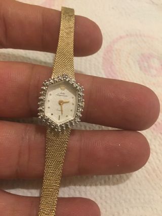 Rare Vintage Jules Jurgensen Quartz Diamond Ladies Wrist Watch
